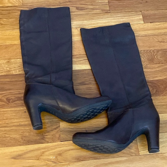 Veletto Women’s Brown Leather Knee High Heeled Boots Size 40 - Picture 1 of 7